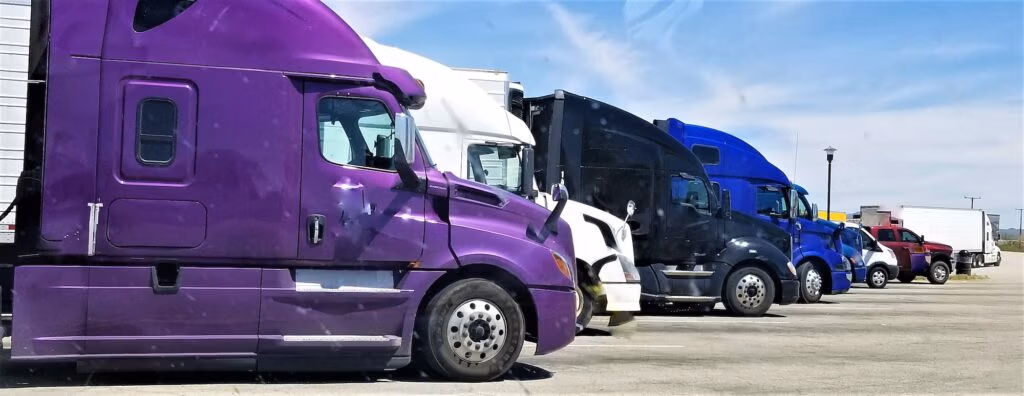 Truck Stop! Pretty Trucks all in a Row!